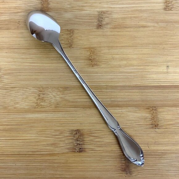 Oneida Strathmore Iced Tea Spoons Set Of 4 Deluxe Stainless Steel Vintage 90s - Picture 5 of 6